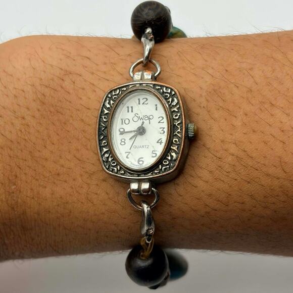 Blue & Brown Swap Watch - Picture 2 of 3